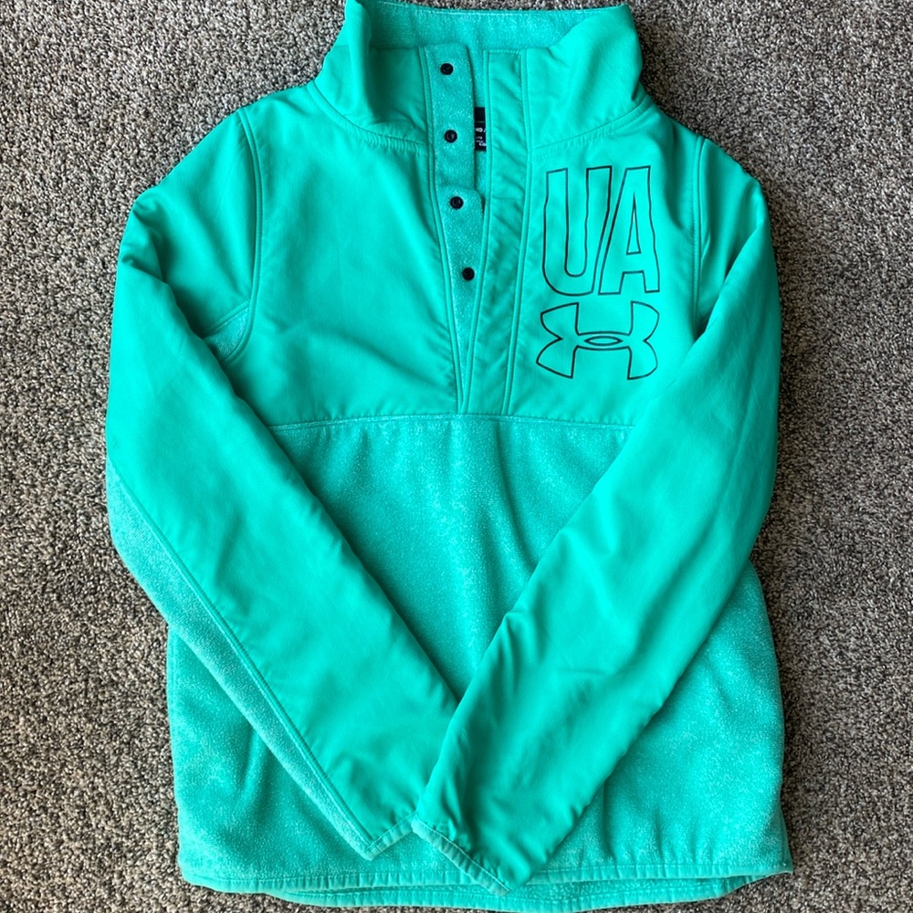 Under Armour 1/4 snap fleece girls medium